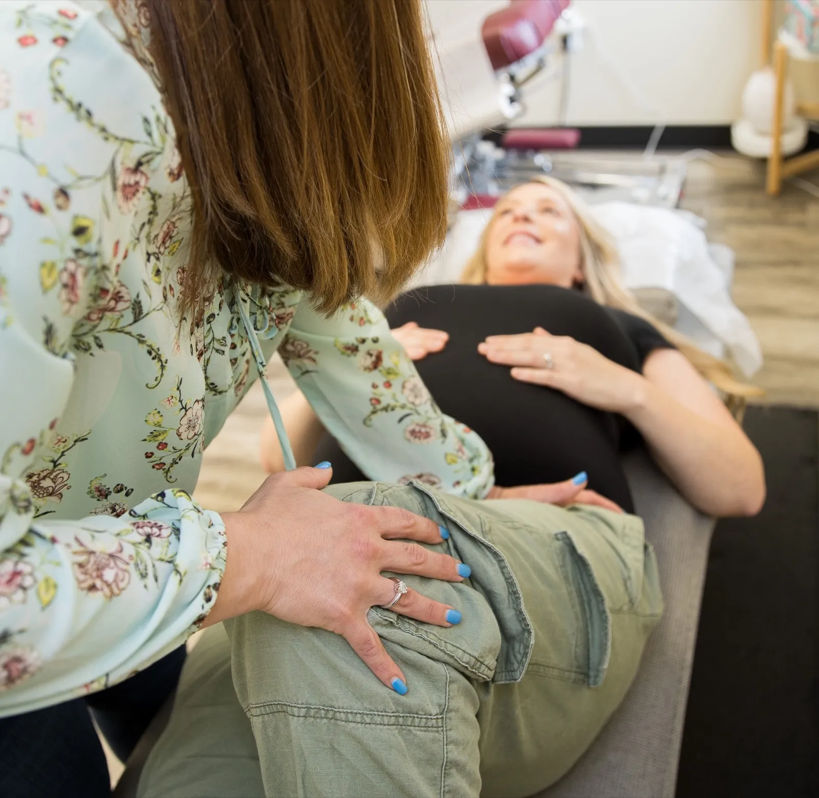 A gentle, hands-on prenatal adjustment